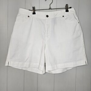 Crazy Horse By Liz Claiborne Co. Stretch Shorts Size 12 White Women's